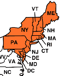 Us Geography Northeast